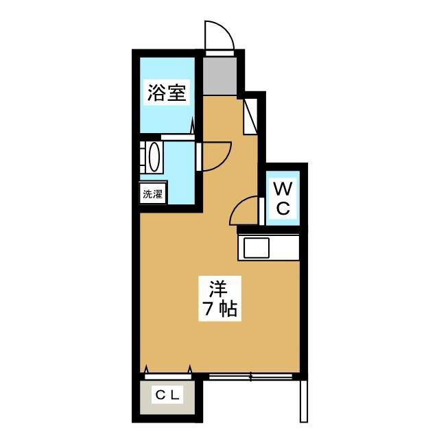 プレズント福生II(ワンルーム/1階)の間取り写真