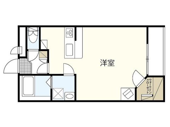 レオパレスひいらぎV(ワンルーム/2階)の間取り写真