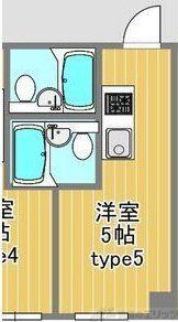 KAISEI上新庄(ワンルーム/4階)の間取り写真