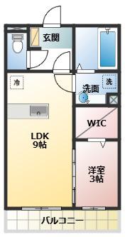 エトワル(1LDK/2階)の間取り写真