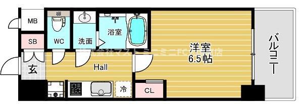 GM KOHAMA(1K/11階)の間取り写真