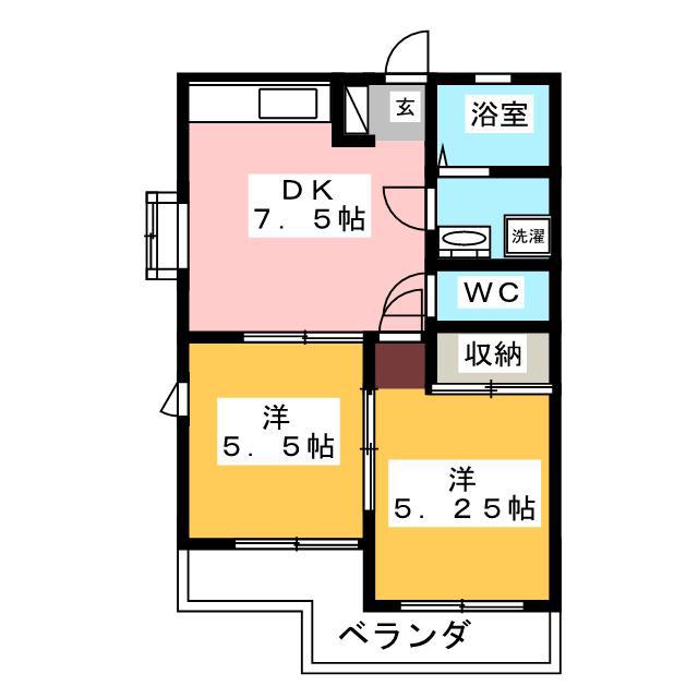 幸シティーマンション(2DK/3階)の間取り写真