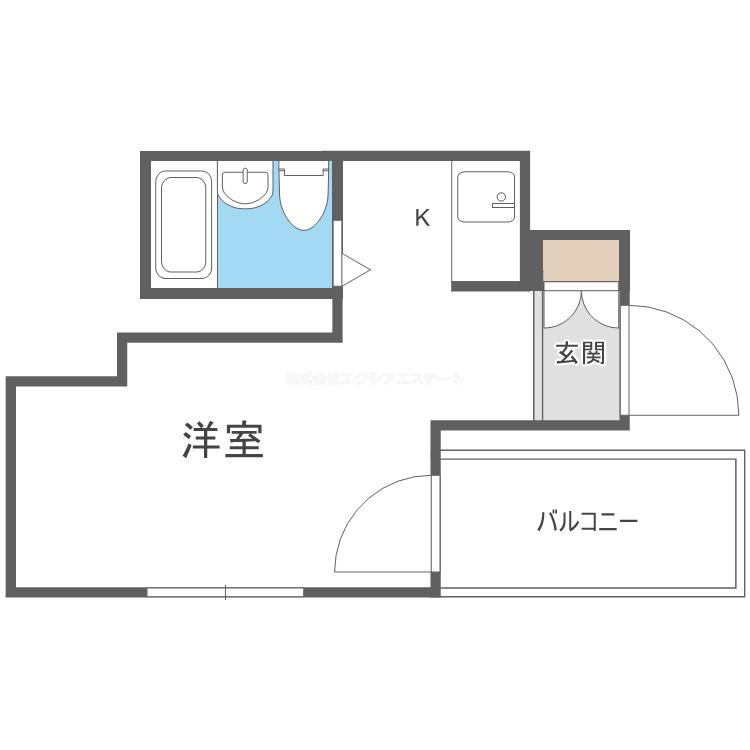 ビバリーヒルズ岸里東(ワンルーム/5階)の間取り写真