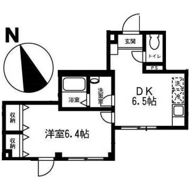 コトー中野(1DK/2階)の間取り写真