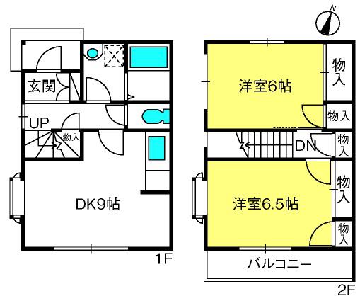 メゾンセレノ(2DK/2階)の間取り写真