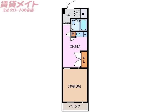コーポラスチヨダ A棟(1DK/1階)の間取り写真