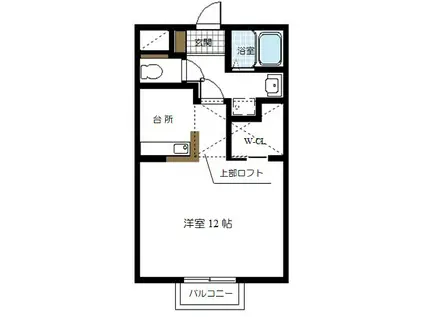 グランディMM30(1K/2階)の間取り写真