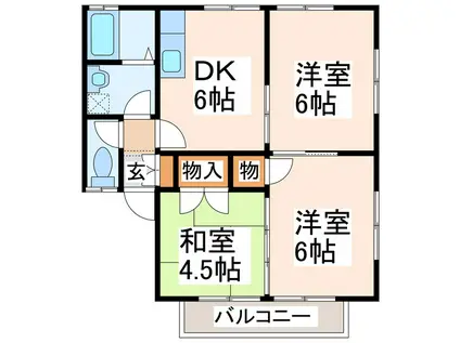 コーポMASARU(3DK/2階)の間取り写真