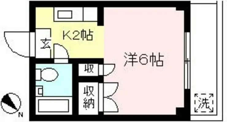 ヴィラ枡形3番館 1階階 間取り