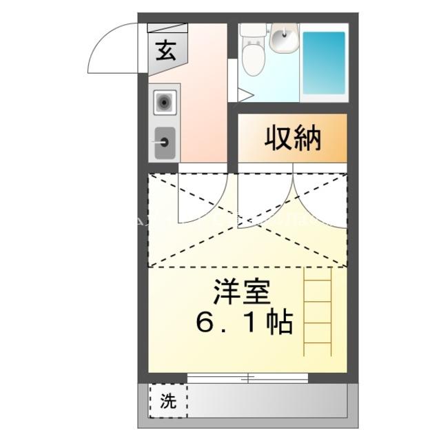 レオパレス豊橋第3(1K/2階)の間取り写真