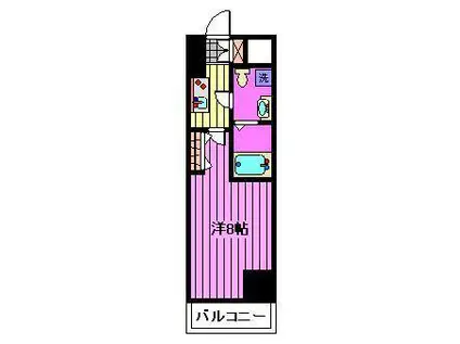リヴシティ浦和常盤壱番館(1K/6階)の間取り写真