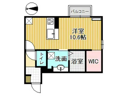 メゾン栄町V(ワンルーム/2階)の間取り写真