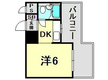 モンセリーチェ甲東園(1DK/4階)の間取り写真