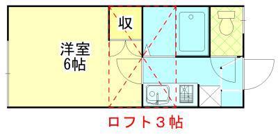 レオパレス楢山登町(1K/1階)の間取り写真