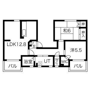 ファティリティ稲沢2号棟(2LDK/4階)の間取り写真