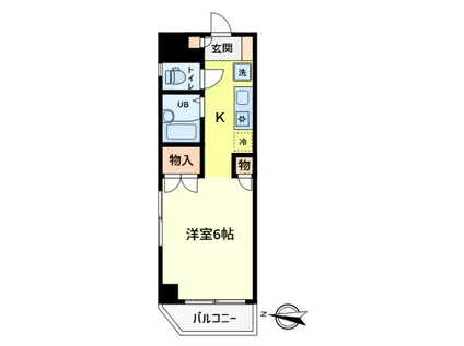 とらやビル(ワンルーム/5階)の間取り写真