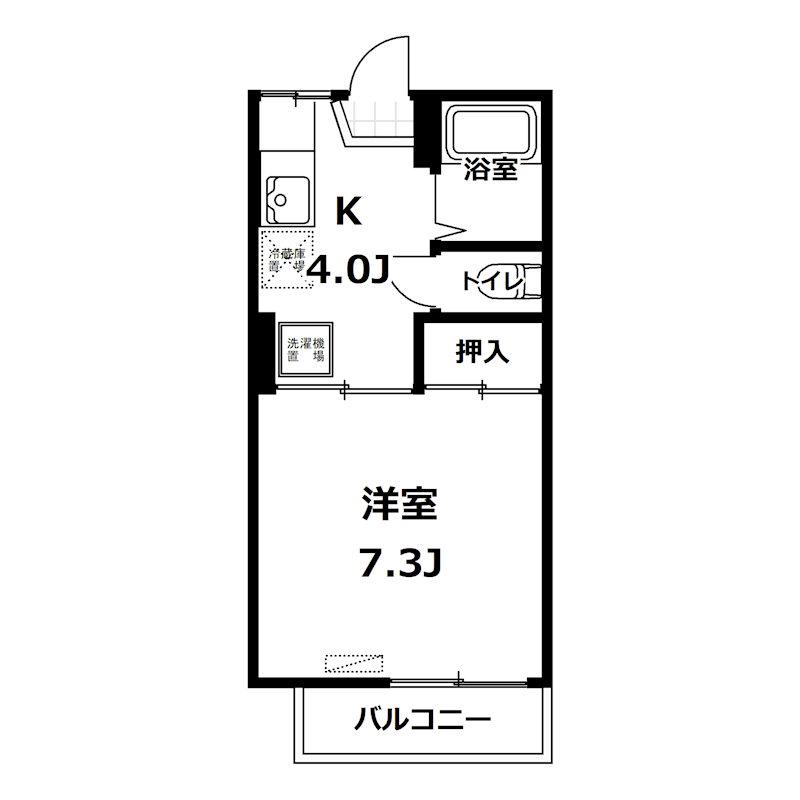 フレグランス野上 B棟(1K/2階)の間取り写真