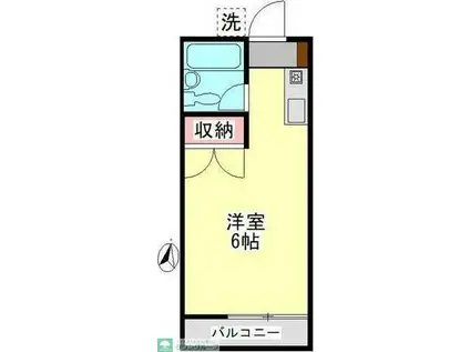 アーバンハイム(ワンルーム/2階)の間取り写真