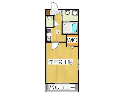 A-MON醍醐(1K/2階)の間取り写真