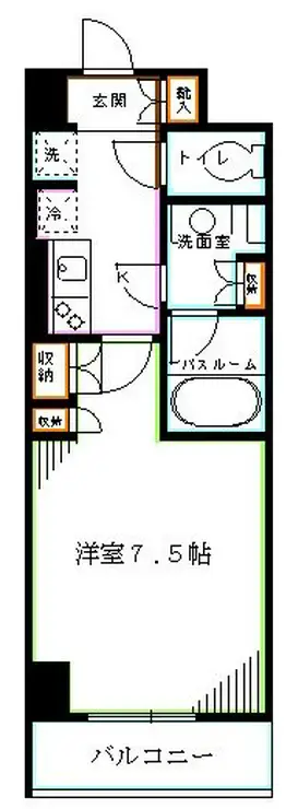 ザ・パークハビオ高円寺 2階階 間取り