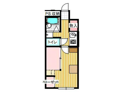 レフィナード(1K/2階)の間取り写真