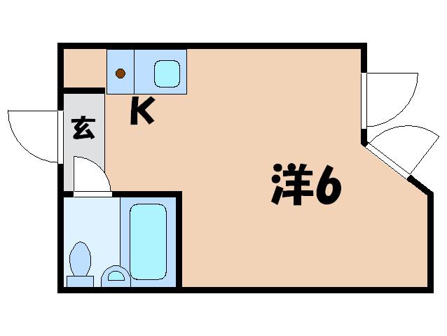 プレスイン六番町(ワンルーム/3階)の間取り写真