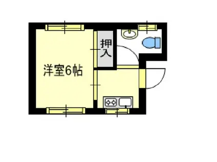 田中マンション(1K/6階)の間取り写真