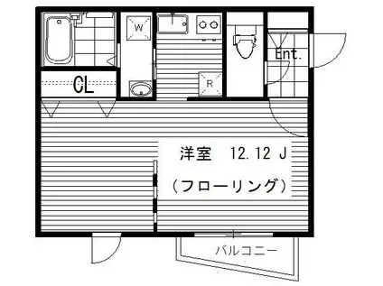 モデュロール赤坂(1K/3階)の間取り写真