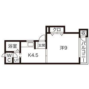 リベルテ(1DK/2階)の間取り写真