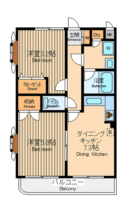 ヴェルドミール白糸台 1階階 間取り