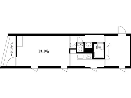 シルエット元代々木(1LDK/2階)の間取り写真