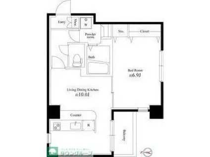 パティーナ本所吾妻橋(1LDK/3階)の間取り写真