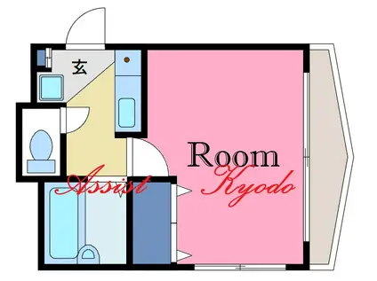 ホヅミビル(1K/3階)の間取り写真