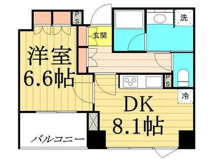 ボワエトワール立石(1LDK/2階)の間取り写真