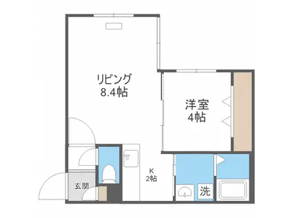 BRILLIANT S17(1LDK/2階)の間取り写真