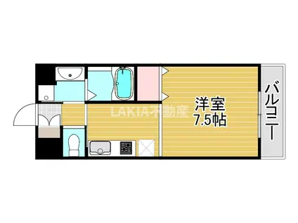 ウイングコート大和(1K/8階)の間取り写真