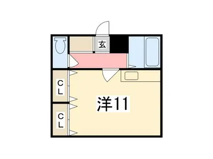 アークYS(1K/5階)の間取り写真