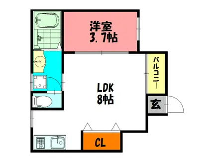 スぺラ―レ(1LDK/1階)の間取り写真