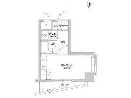 レジデンス三軒茶屋スクエア(ワンルーム/4階)の間取り写真