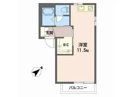 フレグランス庚午(ワンルーム/1階)の間取り写真