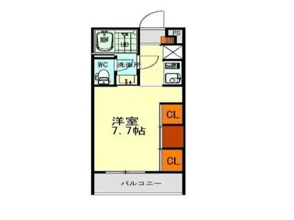 DOUBLETREE御器所(1K/2階)の間取り写真