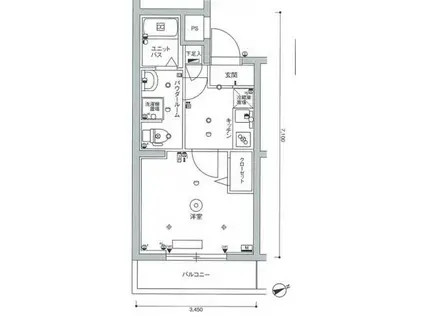 スカイコート蒲田弐番館(1K/5階)の間取り写真