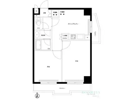 グランド オーヴェスト 宇佐崎(1LDK/1階)の間取り写真