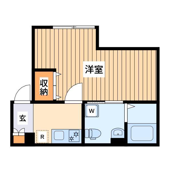 クラルテ南林間(1K/3階)の間取り写真