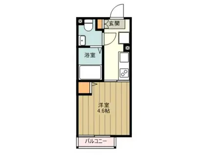 ウィンレックス上石神井(1K/2階)の間取り写真