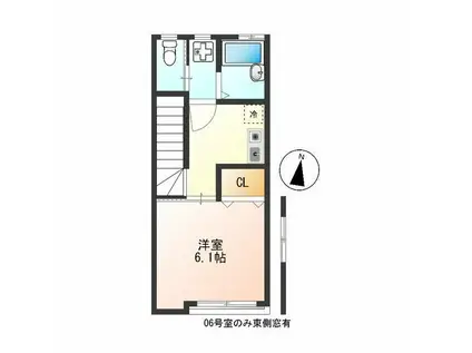 ブリーズ(1K/2階)の間取り写真