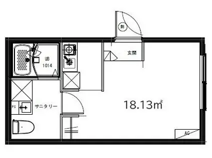 MONOLITH OGI-OHASHI(ワンルーム/3階)の間取り写真