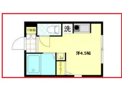 フェリオ千住大橋駅前(ワンルーム/1階)の間取り写真