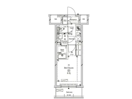 ラフィスタ川崎II(1K/4階)の間取り写真