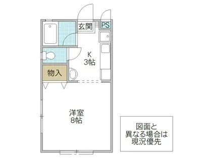 M.HAMADA(1K/1階)の間取り写真